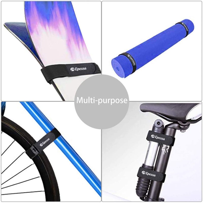 Epessa Bike Rack Strap Bike Wheel Stabilizer Straps  Bike Strap with Stonger Gel Grip  Adjustable Bike Rack Wheel Strap  Bike Tie Down Straps Bike Car Rack Accessories(4XBlack) - Image 3